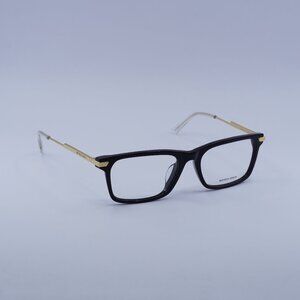 Bottega Veneta BV1040OA 001 Eyeglasses Black/Gold 54mm Rectangle Frame